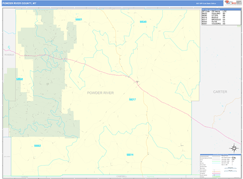 Powder River County, MT Digital Map Basic Style